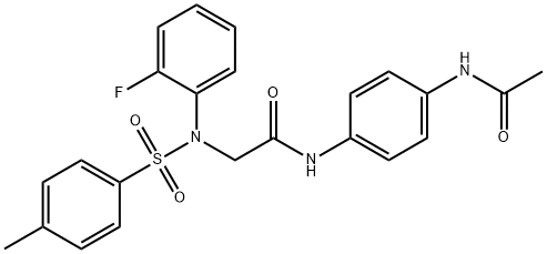 N-[4-(acetylamino)phenyl]-2-{2-fluoro[(4-methylphenyl)sulfonyl]anilino}acetamide Structure