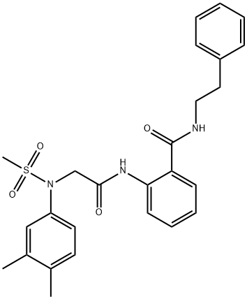 2-({[3,4-dimethyl(methylsulfonyl)anilino]acetyl}amino)-N-(2-phenylethyl)benzamide|