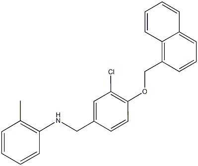 N-[3-chloro-4-(1-naphthylmethoxy)benzyl]-N-(2-methylphenyl)amine,664317-36-6,结构式
