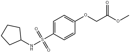 methyl {4-[(cyclopentylamino)sulfonyl]phenoxy}acetate,664317-37-7,结构式