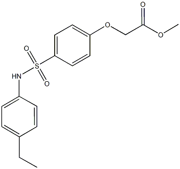 methyl {4-[(4-ethylanilino)sulfonyl]phenoxy}acetate Struktur