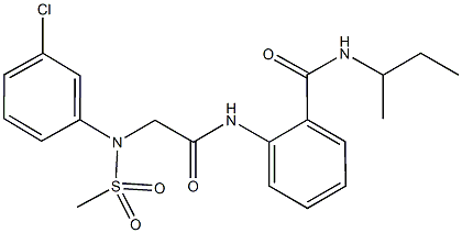 N-(sec-butyl)-2-({[3-chloro(methylsulfonyl)anilino]acetyl}amino)benzamide Structure