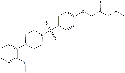 ethyl (4-{[4-(2-methoxyphenyl)-1-piperazinyl]sulfonyl}phenoxy)acetate Structure