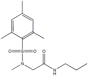 2-[(mesitylsulfonyl)(methyl)amino]-N-propylacetamide,664317-63-9,结构式