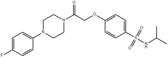 4-{2-[4-(4-fluorophenyl)-1-piperazinyl]-2-oxoethoxy}-N-isopropylbenzenesulfonamide,664317-64-0,结构式