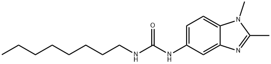 N-(1,2-dimethyl-1H-benzimidazol-5-yl)-N'-octylurea Structure