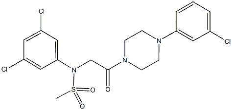 N-{2-[4-(3-chlorophenyl)-1-piperazinyl]-2-oxoethyl}-N-(3,5-dichlorophenyl)methanesulfonamide Structure