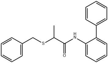 2-(benzylsulfanyl)-N-[1,1'-biphenyl]-2-ylpropanamide Struktur