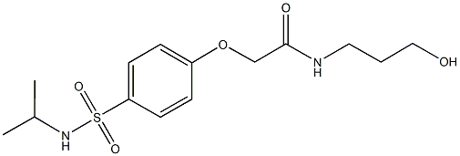 N-(3-hydroxypropyl)-2-{4-[(isopropylamino)sulfonyl]phenoxy}acetamide Structure