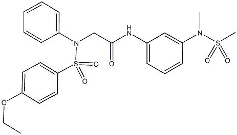 2-{[(4-ethoxyphenyl)sulfonyl]anilino}-N-{3-[methyl(methylsulfonyl)amino]phenyl}acetamide,664317-92-4,结构式