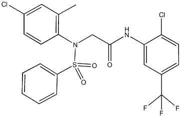 664318-09-6 2-[4-chloro-2-methyl(phenylsulfonyl)anilino]-N-[2-chloro-5-(trifluoromethyl)phenyl]acetamide