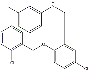 N-{5-chloro-2-[(2-chlorobenzyl)oxy]benzyl}-N-(3-methylphenyl)amine,664318-27-8,结构式