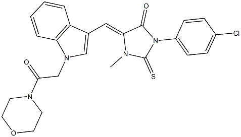 3-(4-chlorophenyl)-1-methyl-5-({1-[2-(4-morpholinyl)-2-oxoethyl]-1H-indol-3-yl}methylene)-2-thioxo-4-imidazolidinone|