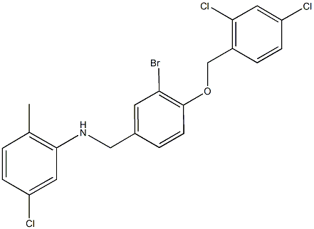 N-{3-bromo-4-[(2,4-dichlorobenzyl)oxy]benzyl}-N-(5-chloro-2-methylphenyl)amine Structure