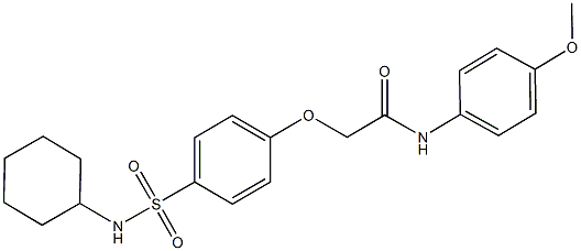 2-{4-[(cyclohexylamino)sulfonyl]phenoxy}-N-(4-methoxyphenyl)acetamide,664318-41-6,结构式