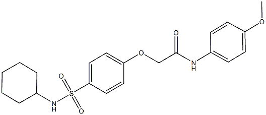 2-{4-[(cyclohexylamino)sulfonyl]phenoxy}-N-(4-methoxyphenyl)acetamide Structure