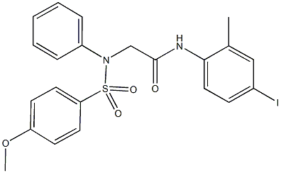 N-(4-iodo-2-methylphenyl)-2-{[(4-methoxyphenyl)sulfonyl]anilino}acetamide Structure