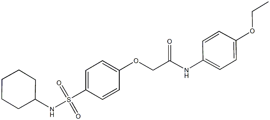 2-{4-[(cyclohexylamino)sulfonyl]phenoxy}-N-(4-ethoxyphenyl)acetamide Structure