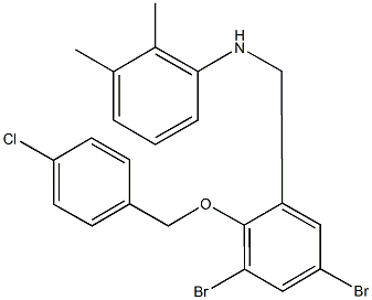 N-{3,5-dibromo-2-[(4-chlorobenzyl)oxy]benzyl}-N-(2,3-dimethylphenyl)amine|