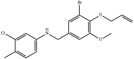 N-[4-(allyloxy)-3-bromo-5-methoxybenzyl]-N-(3-chloro-4-methylphenyl)amine Structure