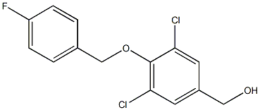 {3,5-dichloro-4-[(4-fluorobenzyl)oxy]phenyl}methanol Structure