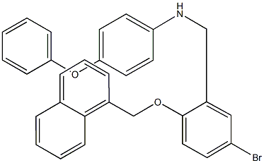 N-[5-bromo-2-(1-naphthylmethoxy)benzyl]-N-(4-phenoxyphenyl)amine Structure