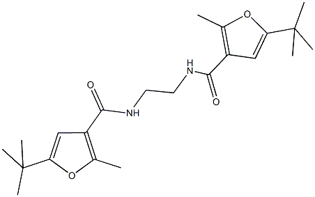 5-tert-butyl-N-{2-[(5-tert-butyl-2-methyl-3-furoyl)amino]ethyl}-2-methyl-3-furamide,664318-80-3,结构式