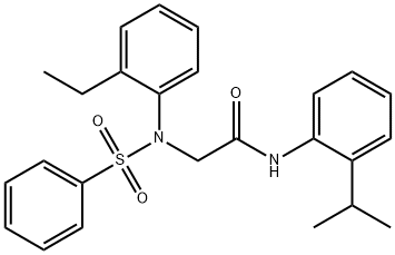 664319-06-6 2-[2-ethyl(phenylsulfonyl)anilino]-N-(2-isopropylphenyl)acetamide