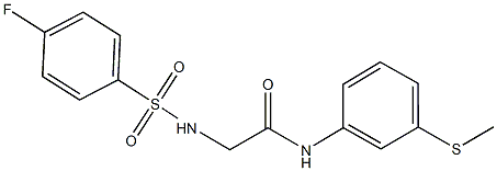 2-{[(4-fluorophenyl)sulfonyl]amino}-N-[3-(methylsulfanyl)phenyl]acetamide Structure