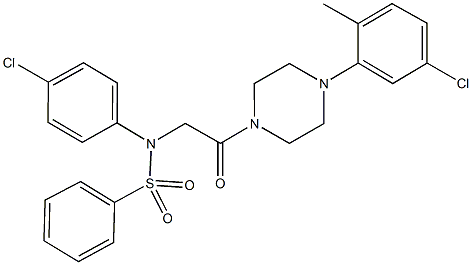 664319-28-2 N-{2-[4-(5-chloro-2-methylphenyl)-1-piperazinyl]-2-oxoethyl}-N-(4-chlorophenyl)benzenesulfonamide