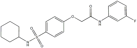 664319-47-5 2-{4-[(cyclohexylamino)sulfonyl]phenoxy}-N-(3-fluorophenyl)acetamide