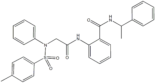 664319-48-6 2-[({[(4-methylphenyl)sulfonyl]anilino}acetyl)amino]-N-(1-phenylethyl)benzamide
