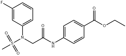 ethyl 4-({[3-fluoro(methylsulfonyl)anilino]acetyl}amino)benzoate 结构式