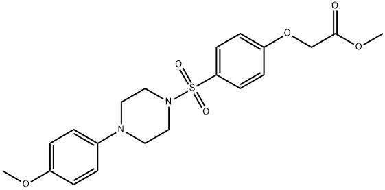 methyl (4-{[4-(4-methoxyphenyl)-1-piperazinyl]sulfonyl}phenoxy)acetate Struktur