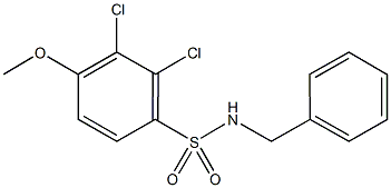 N-benzyl-2,3-dichloro-4-methoxybenzenesulfonamide 化学構造式