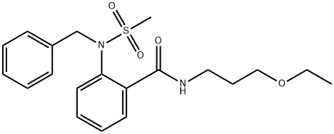 2-[benzyl(methylsulfonyl)amino]-N-(3-ethoxypropyl)benzamide,664319-61-3,结构式