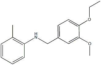 N-(4-ethoxy-3-methoxybenzyl)-N-(2-methylphenyl)amine Structure