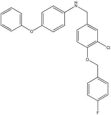 N-{3-chloro-4-[(4-fluorobenzyl)oxy]benzyl}-N-(4-phenoxyphenyl)amine,664319-76-0,结构式