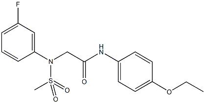 N-(4-ethoxyphenyl)-2-[3-fluoro(methylsulfonyl)anilino]acetamide,664319-77-1,结构式