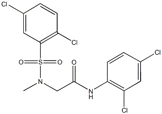 N-(2,4-dichlorophenyl)-2-[[(2,5-dichlorophenyl)sulfonyl](methyl)amino]acetamide Structure