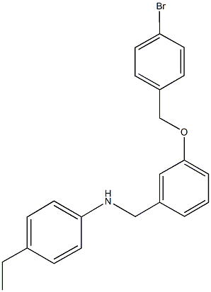 N-{3-[(4-bromobenzyl)oxy]benzyl}-N-(4-ethylphenyl)amine 结构式