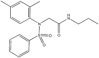 2-[2,4-dimethyl(phenylsulfonyl)anilino]-N-propylacetamide,664320-05-2,结构式