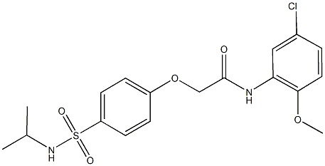 N-(5-chloro-2-methoxyphenyl)-2-{4-[(isopropylamino)sulfonyl]phenoxy}acetamide Structure