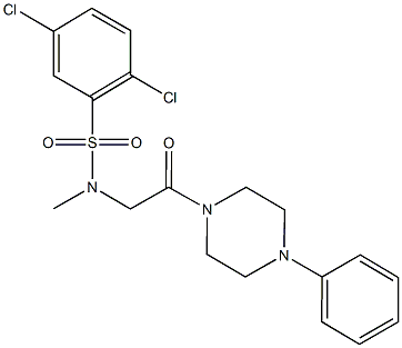 2,5-dichloro-N-methyl-N-[2-oxo-2-(4-phenyl-1-piperazinyl)ethyl]benzenesulfonamide|