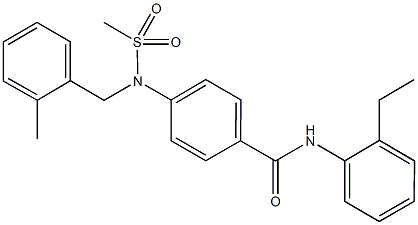 N-(2-ethylphenyl)-4-[(2-methylbenzyl)(methylsulfonyl)amino]benzamide Structure