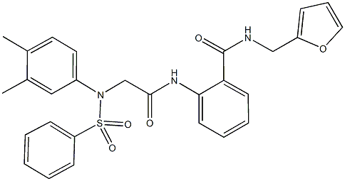 664320-27-8 2-({[3,4-dimethyl(phenylsulfonyl)anilino]acetyl}amino)-N-(2-furylmethyl)benzamide