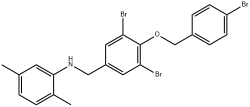 N-{3,5-dibromo-4-[(4-bromobenzyl)oxy]benzyl}-N-(2,5-dimethylphenyl)amine Structure