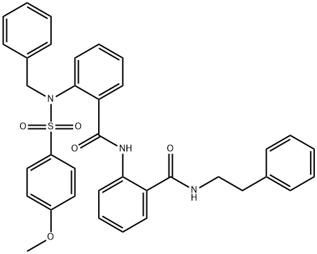 2-{benzyl[(4-methoxyphenyl)sulfonyl]amino}-N-(2-{[(2-phenylethyl)amino]carbonyl}phenyl)benzamide,664320-31-4,结构式