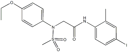 2-[4-ethoxy(methylsulfonyl)anilino]-N-(4-iodo-2-methylphenyl)acetamide Structure