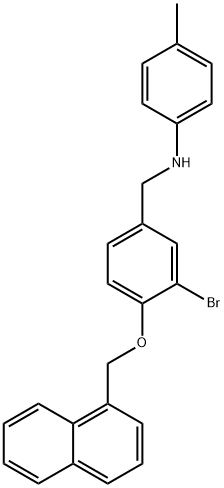 N-[3-bromo-4-(1-naphthylmethoxy)benzyl]-N-(4-methylphenyl)amine Struktur